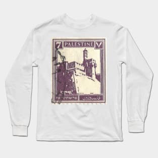 Palestine Stamp, 1920s Long Sleeve T-Shirt